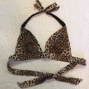 VS leopard print bikini top